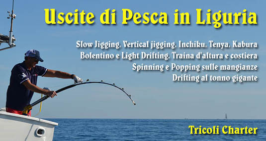 Pesca sportiva in Liguria con Tricoli Charter